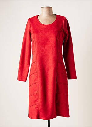 Robe mi-longue manches longues manches longues rouge MERI & ESCA femme