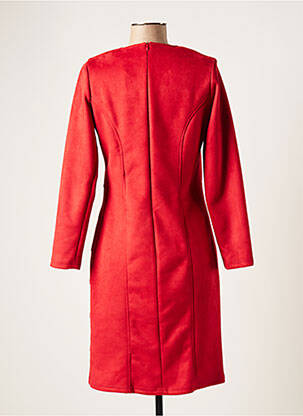 Robe mi-longue manches longues manches longues rouge MERI & ESCA femme
