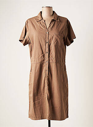 Robe mi-longue marron AGATHE & LOUISE pour femme