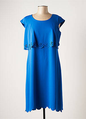 Robe courte bleu GUY DUBOUIS pour femme