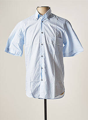 Chemise manches courtes imprimé fantaisie bleu BO homme