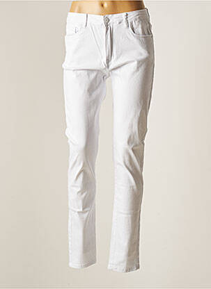 Jeans coupe slim blanc LEMON DRESS pour femme