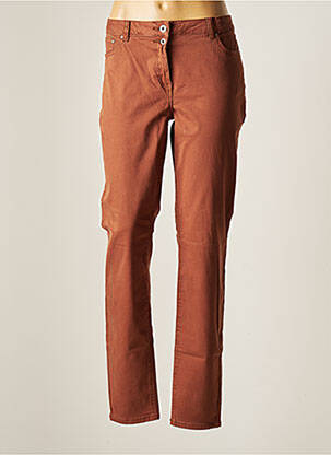 Pantalon droit marron BRANDTEX pour femme