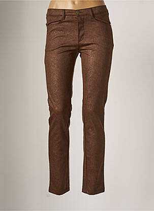 Pantalon slim stretch taille normale marron WALTRON femme