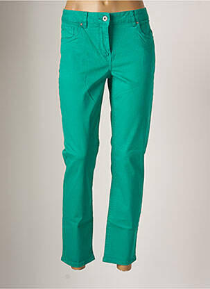Jeans coupe slim vert BRANDTEX pour femme