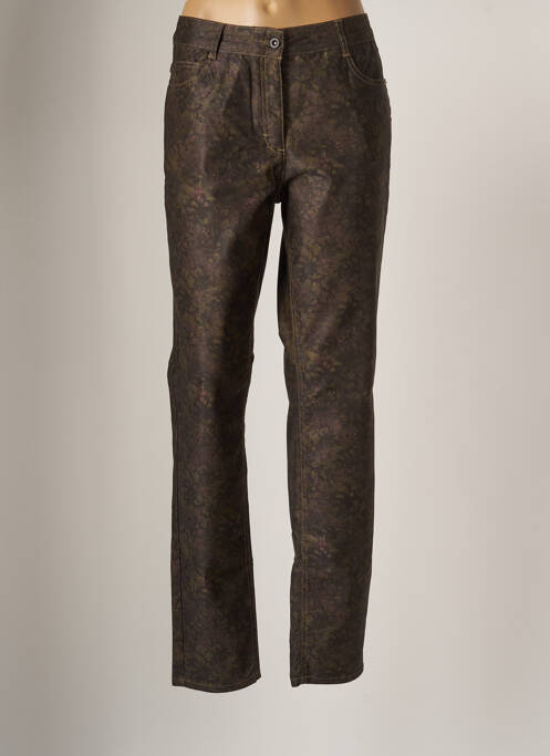 Pantalon slim vert BRANDTEX pour femme