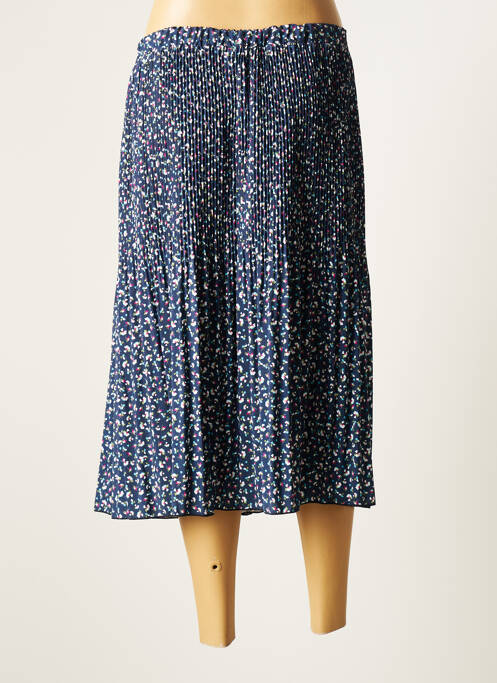 Jupe mi-longue bleu PLURIELLES pour femme