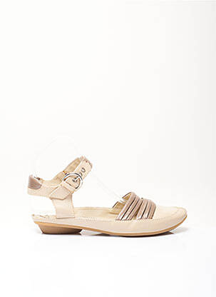 Sandales/nu pieds matière lisse talon plat jusqu'à 3cm beige MAM'ZELLE femme