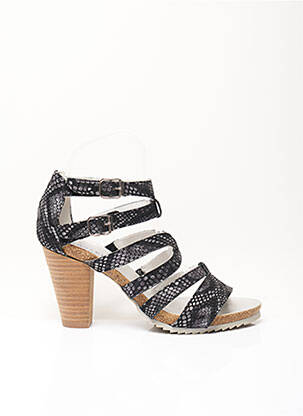 Sandales/nu pieds bout ouvert talon de 7 à 9cm noir REGARD femme