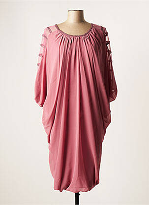 Robe mi-longue rose FASHION NEW YORK pour femme