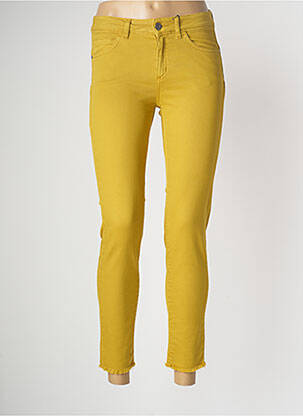 Pantalon slim stretch taille normale jaune CARACTERE femme