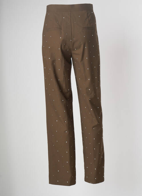 Pantalon droit marron LUMINA pour femme