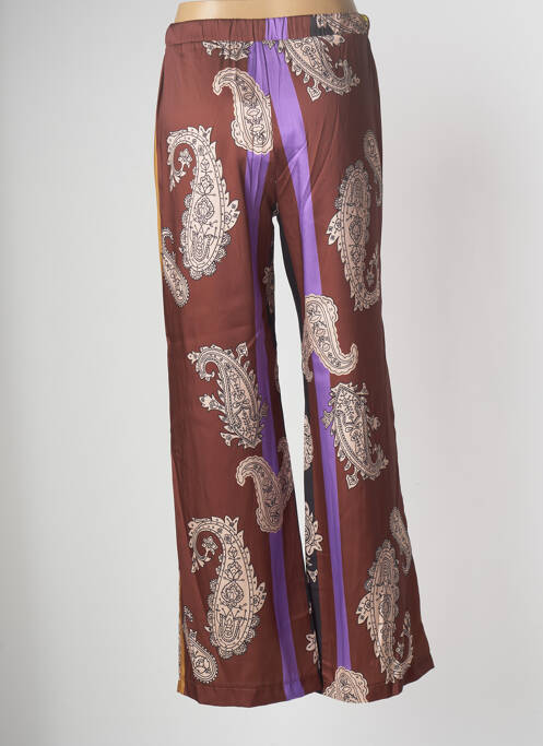 Pantalon droit marron THE LULÙ pour femme