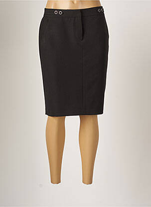 Jupe mi-longue taille normale noir JULIE GUERLANDE femme