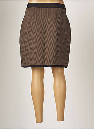 Jupe mi-longue stretch vert MALOKA femme