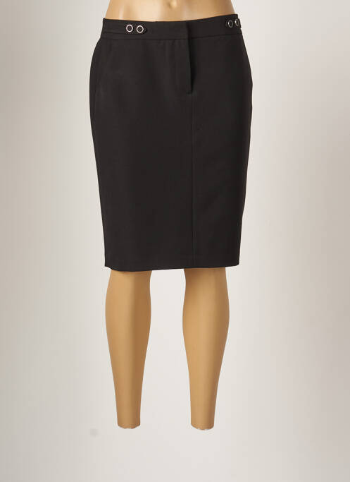 Jupe mi-longue taille normale noir JULIE GUERLANDE femme