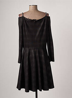 Robe mi-longue manches longues manches longues noir GUESS femme