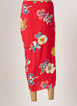 Jupe longue taille haute rouge DESIGUAL femme