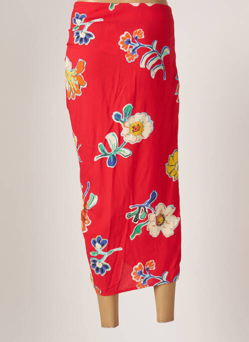 Jupe longue rouge DESIGUAL pour femme