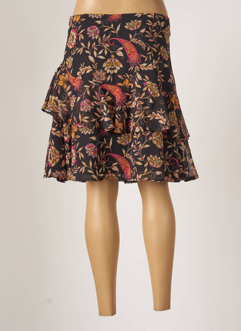 Jupe mi-longue noir 7 SEASONS pour femme