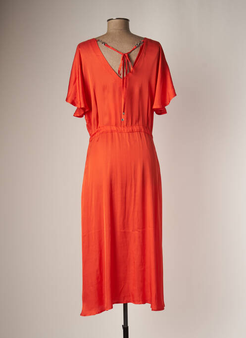 Robe mi-longue orange LA PETITE FRANCAISE pour femme