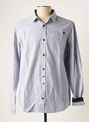Chemise manches longues bleu ELLE EST OU LA MER pour homme