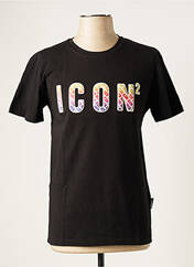 T-shirt noir ICON2 pour homme seconde vue