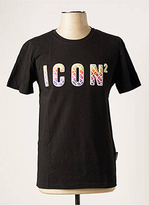T-shirt noir ICON2 pour homme