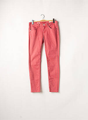 Jeans coupe slim broderie rivets taille normale rose STREET ONE femme