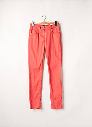 Pantalon slim broderie rivets taille normale rose BRANDTEX femme