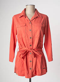 Veste casual col chemisier orange AGATHE & LOUISE femme