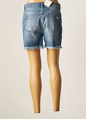 Short fermeture zippée sous rabat boutonné taille haute bleu B.YOUNG femme