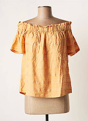 Blouse manches courtes manches courtes orange B.YOUNG femme