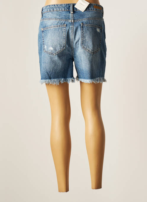Short fermeture zippée sous rabat boutonné taille haute bleu B.YOUNG femme