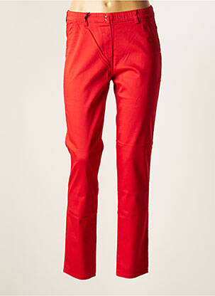 Pantalon slim taille élastique taille normale rouge EAST DRIVE femme