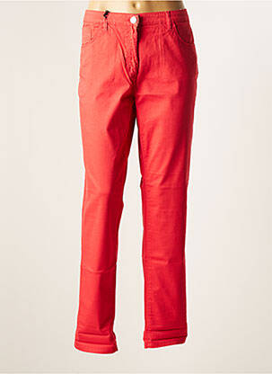 Pantalon slim taille élastique taille normale rouge EAST DRIVE femme