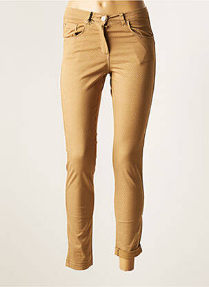 Pantalon 7/8 stretch taille normale marron EAST DRIVE femme