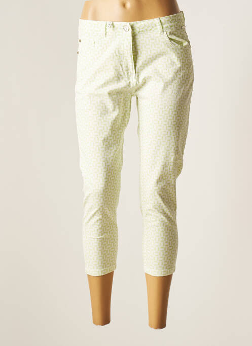 Pantacourt tissage popeline taille normale vert AGATHE & LOUISE femme