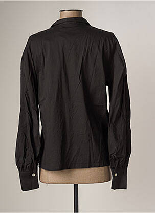 Blouse poignets boutonnés avec fente manches longues noir SENES femme