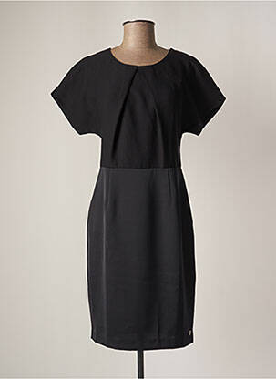 Robe mi-longue manches courtes manches courtes noir LOLA ESPELETA femme