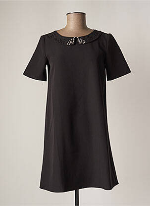 Robe courte manches courtes manches courtes noir TEDDY SMITH femme