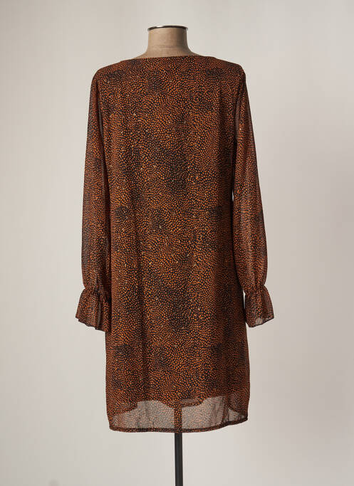 Robe mi-longue marron LOLA ESPELETA pour femme