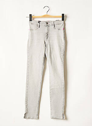 Jeans coupe slim gris TEDDY SMITH pour fille