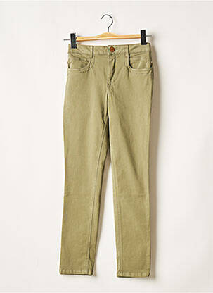 Pantalon slim tissage popeline taille normale vert LOLA ESPELETA femme