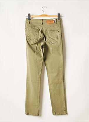 Pantalon slim tissage popeline taille normale vert LOLA ESPELETA femme