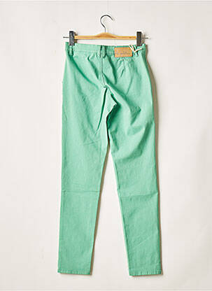 Pantalon slim tissage popeline taille normale vert LOLA ESPELETA femme