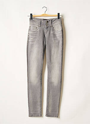Jeans coupe slim gris TEDDY SMITH pour femme