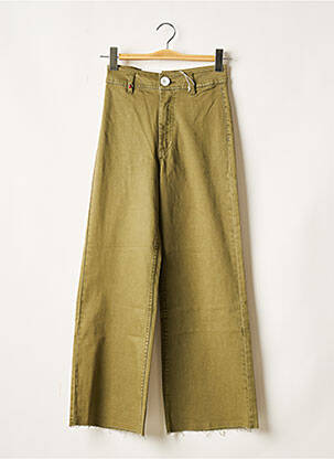 Jeans coupe large vert F.A.M. pour femme