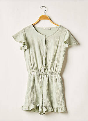 Combishort fermeture boutonnée sur le devant manches courtes vert TEDDY SMITH fille