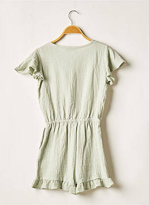 Combishort fermeture boutonnée sur le devant manches courtes vert TEDDY SMITH fille